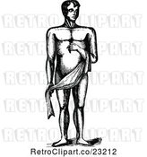 Vector Clip Art of Retro Guy Standing in a Loincloth 1 by Prawny Vintage