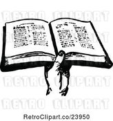 Vector Clip Art of Retro Hand Holding a Bible by Prawny Vintage
