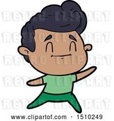 Vector Clip Art of Retro Happy Cartoon Guy by Lineartestpilot