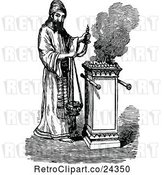 Vector Clip Art of Retro Hebrew Priest Offering Incense by Prawny Vintage