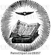 Vector Clip Art of Retro Holy Bible and Flying Eagle by Prawny Vintage