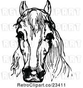 Vector Clip Art of Retro Horse Head 1 by Prawny Vintage
