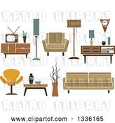 Vector Clip Art of Retro Household Furniture 5 by Vector Tradition SM
