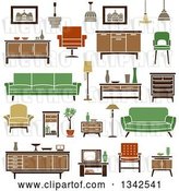 Vector Clip Art of Retro Household Furniture 8 by Vector Tradition SM