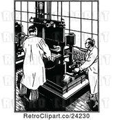 Vector Clip Art of Retro Hydraulic Press Testing Machine by Prawny Vintage