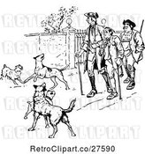 Vector Clip Art of Retro Injured Men and Dogs by Prawny Vintage