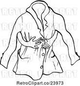Vector Clip Art of Retro Jacket and Arms by Prawny Vintage
