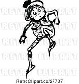 Vector Clip Art of Retro Jumping Boy by Prawny Vintage