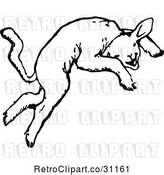 Vector Clip Art of Retro Jumping Lamb 1 by Prawny Vintage