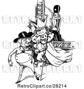 Vector Clip Art of Retro King and Guy by Prawny Vintage