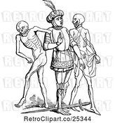 Vector Clip Art of Retro Knight in the Dance of Death by Prawny Vintage