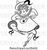 Vector Clip Art of Retro Lady Dancing and Playing a Banjo, Bessie Clayton by Prawny Vintage