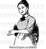 Vector Clip Art of Retro Lady Gesturing by Prawny Vintage