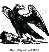 Vector Clip Art of Retro Landing Eagle by Prawny Vintage