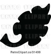 Vector Clip Art of Retro Leaf Design Element 1 by Prawny Vintage