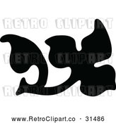 Vector Clip Art of Retro Leaf Design Element 3 by Prawny Vintage