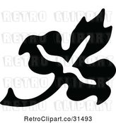 Vector Clip Art of Retro Leaf Design Element 5 by Prawny Vintage