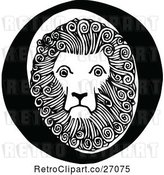 Vector Clip Art of Retro Letter O and Lion by Prawny Vintage