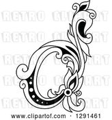 Vector Clip Art of Retro Lowercase Floral Letter D by Vector Tradition SM