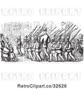 Vector Clip Art of Retro Marching Soldiers in by Picsburg