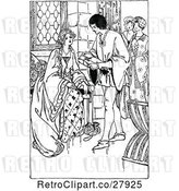 Vector Clip Art of Retro Medieval Guy and Queen by Prawny Vintage