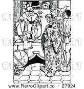 Vector Clip Art of Retro Medieval King Queen and Jester by Prawny Vintage