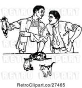 Vector Clip Art of Retro Men with Kittens by Prawny Vintage