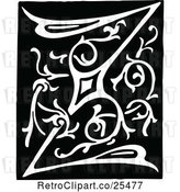 Vector Clip Art of Retro Monogram Letter Z by Prawny Vintage