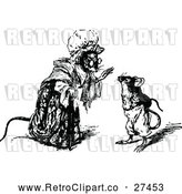 Vector Clip Art of Retro Mother Mouse Talking by Prawny Vintage