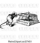 Vector Clip Art of Retro Mouse by a Trap by Prawny Vintage