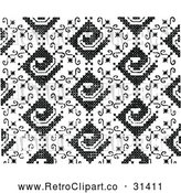 Vector Clip Art of Retro Needlepoint Pattern by Prawny Vintage