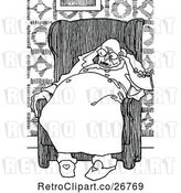 Vector Clip Art of Retro Old Guy in a Chair by Prawny Vintage