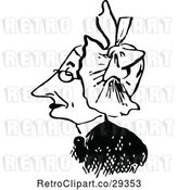 Vector Clip Art of Retro Old Lady Wearing a Hat by Prawny Vintage