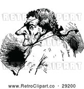 Vector Clip Art of Retro Old Man with an Eye Patch 2 by Prawny Vintage