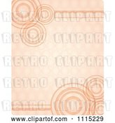 Vector Clip Art of Retro Orange Background with Circles and Rings by
