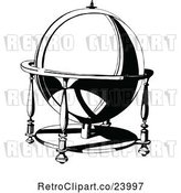 Vector Clip Art of Retro Ornamental Globe by Prawny Vintage