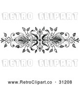 Vector Clip Art of Retro Ornate Floral Design Element 2 by Prawny Vintage