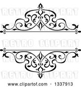 Vector Clip Art of Retro Ornate Floral Frame Design Element with Text Space 4 by Vector Tradition SM