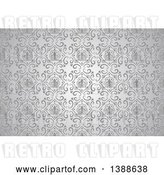 Vector Clip Art of Retro Ornate Silver Pattern Background by Dero
