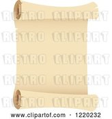 Vector Clip Art of Retro Parchment Paper Scroll 2 by Cidepix