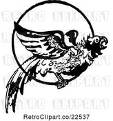 Vector Clip Art of Retro Parrot in a Ring 2 by BestVector