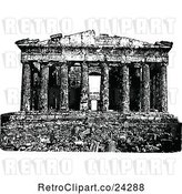 Vector Clip Art of Retro Parthenon of the Acropolis by Prawny Vintage