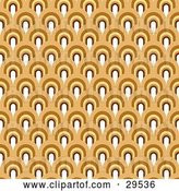 Vector Clip Art of Retro Patterned Background of White, Yellow and Brown Arches by KJ Pargeter