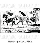 Vector Clip Art of Retro People and Horses by Prawny Vintage