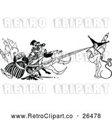 Vector Clip Art of Retro People Jestering About by Prawny Vintage