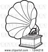 Vector Clip Art of Retro Phonograph Gramophone 4 by Lal Perera
