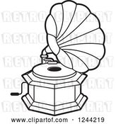 Vector Clip Art of Retro Phonograph Gramophone 5 by Lal Perera