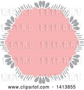 Vector Clip Art of Retro Pink and Gray Frame Design Element by KJ Pargeter