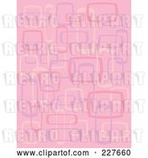 Vector Clip Art of Retro Pink Pattern Background of Rectangles and Squares by Andy Nortnik