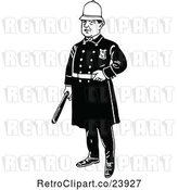 Vector Clip Art of Retro Police Guy by Prawny Vintage